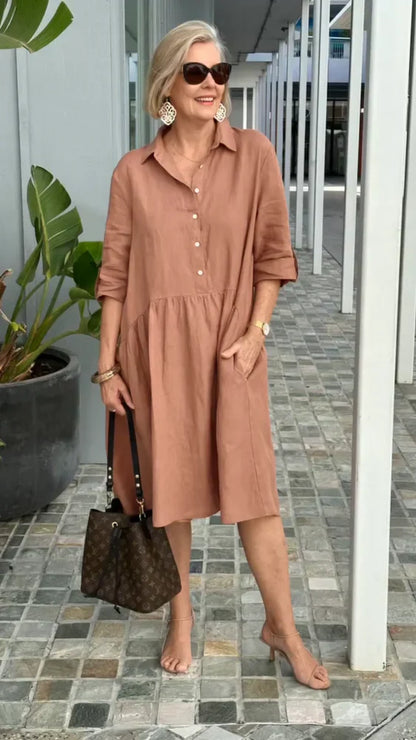 Amelia - Freizeitkleid aus Baumwoll-Leinen