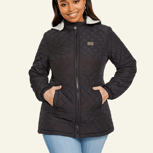 Sophie | Elegante gesteppte Kapuzenjacke in Übergröße