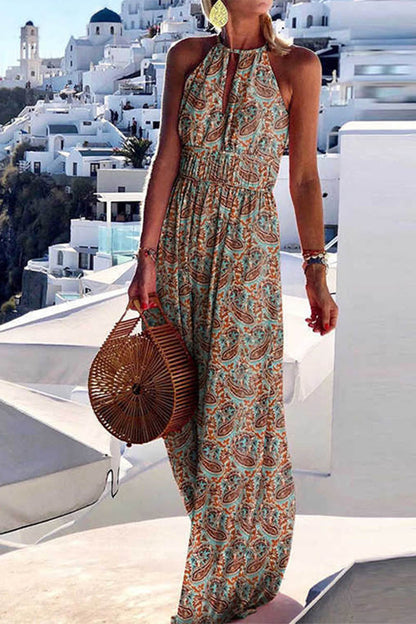 Kleid mit Print und Rundhalsausschnitt