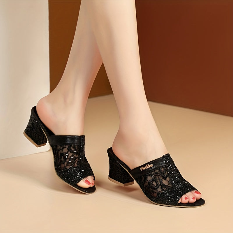 Luz® | Feminine Sandalen mit glitzernden Pailletten