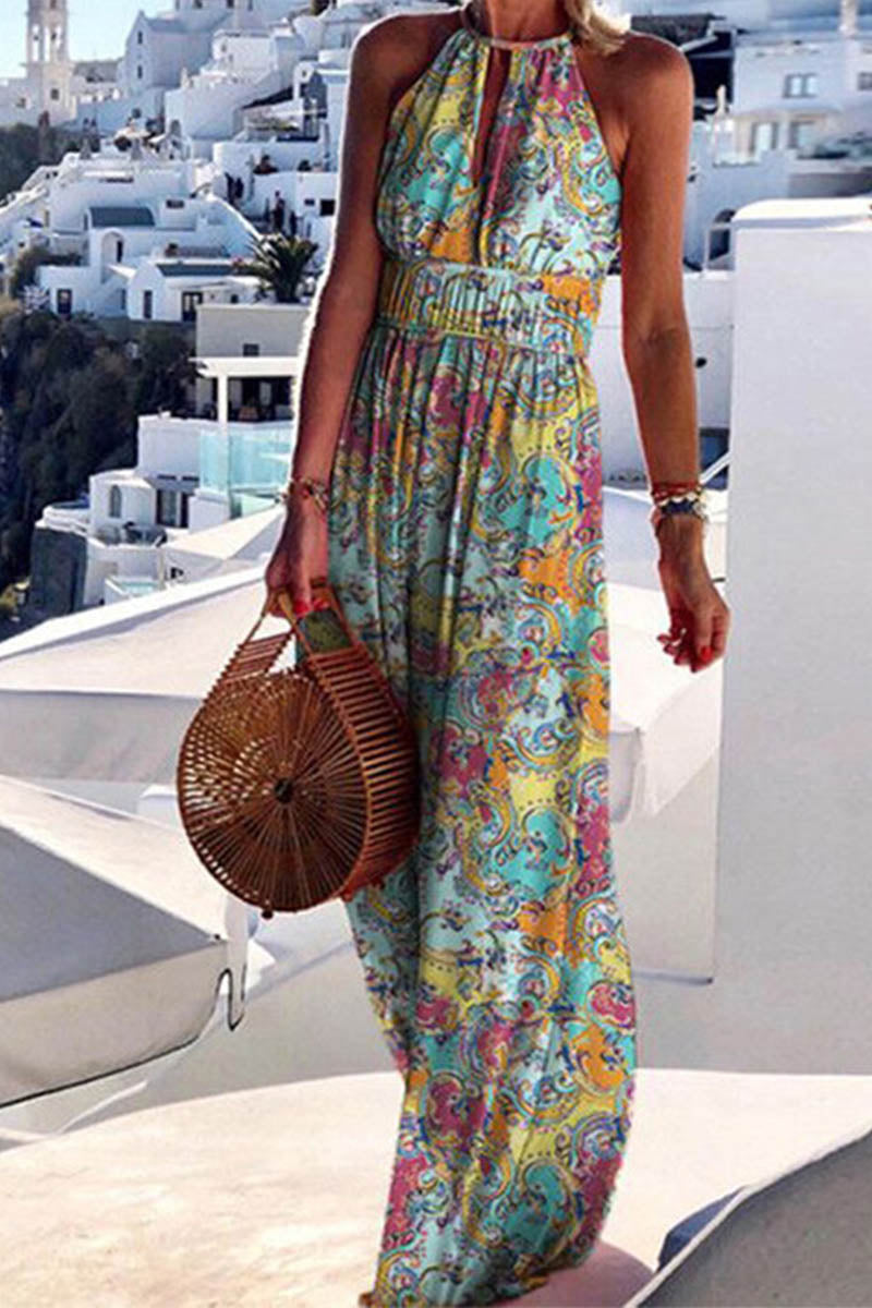 Kleid mit Print und Rundhalsausschnitt