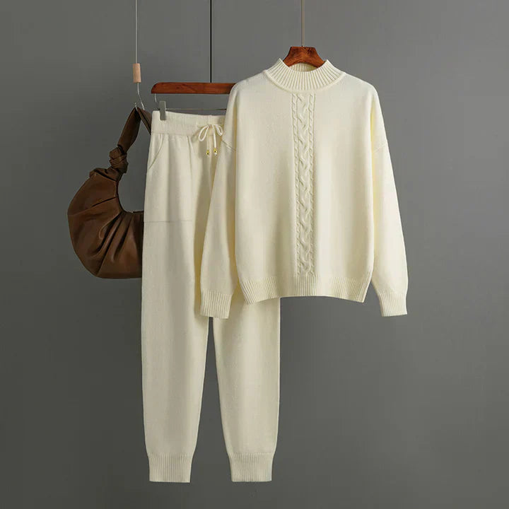 Amelie - Winterset aus Strick mit Rollkragenoberteil und Hose für Frauen