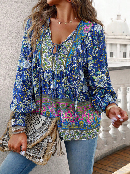 Elara Boho-Blumenbluse