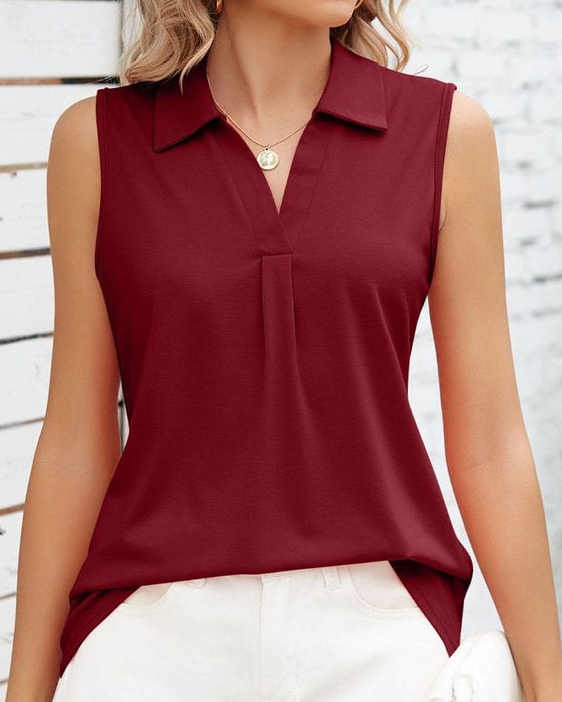 Carrie | Leichte ärmellose Bluse für einen gepflegten Look