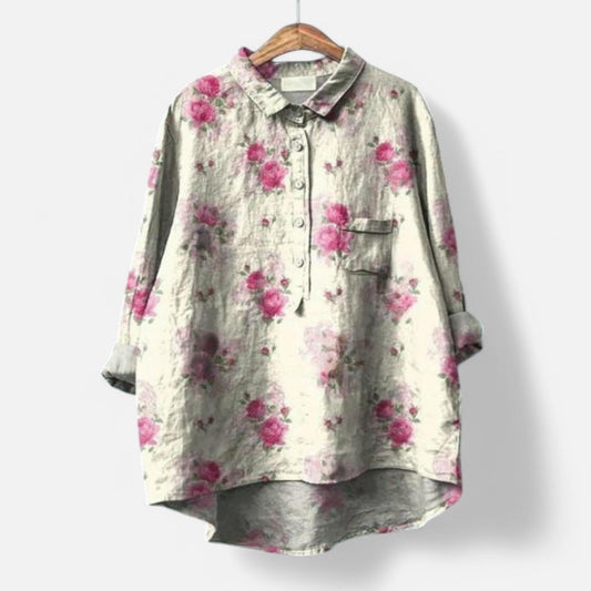 Turo™ | Elegante Blumenbluse mit einem Hauch von Anmut