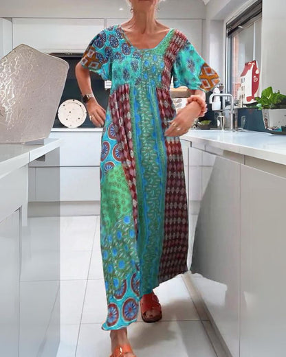 Bohemian-Kleid mit Paisley-Muster