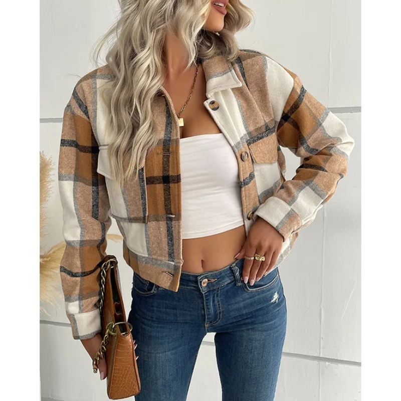 Mira - Trendige karierte Jacke für Frauen