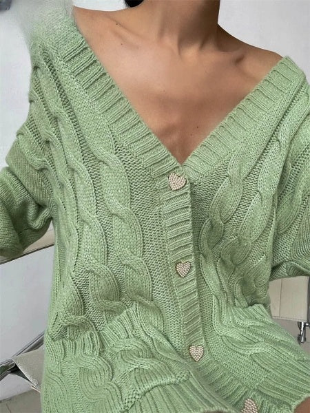 Übergroße, gestrickte Strickjacke für Frauen - elegant und bequem
