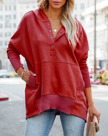 Greta - Stylischer Hoodie für Frauen mit V-Ausschnitt