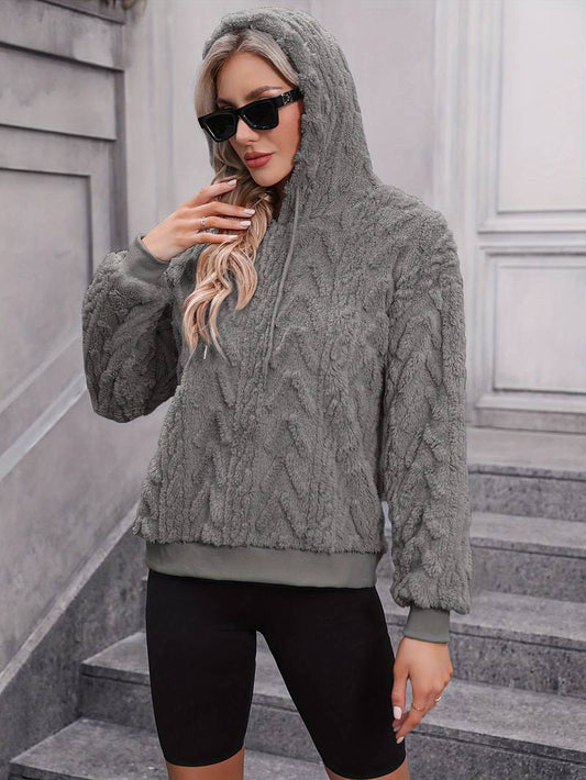 Karen - Stylischer und bequemer Teddystoff-Winterhoodie für Frauen