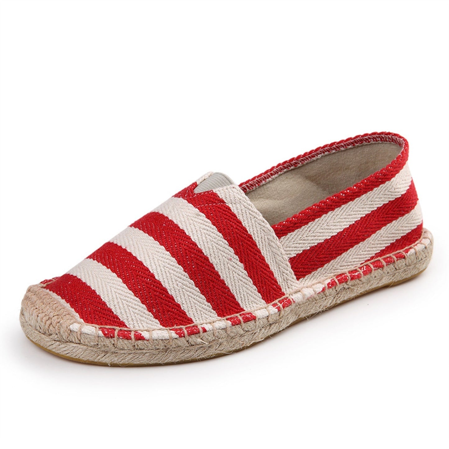 Eline | Gestreifte Espadrilles aus gebürstetem Canvas