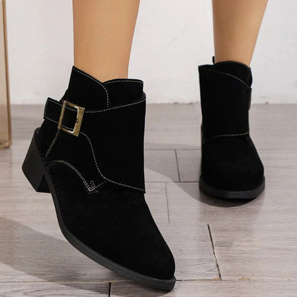 Stiefel mit dicken Absätzen im Vintage-Stil - Richeza