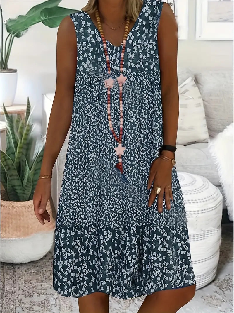 Boho ärmelloses Kleid