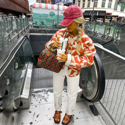Graciela - Steppjacke mit Blumendruck
