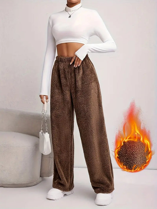 Elastische Hose mit hoher Taille für Damen