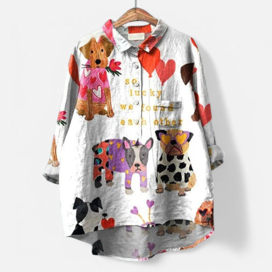 Faro™ | Trendige Bluse mit buntem Kunstdruck