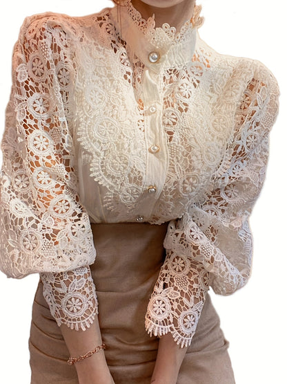 Liesbeth Bluse | Langärmelige Spitzenbluse