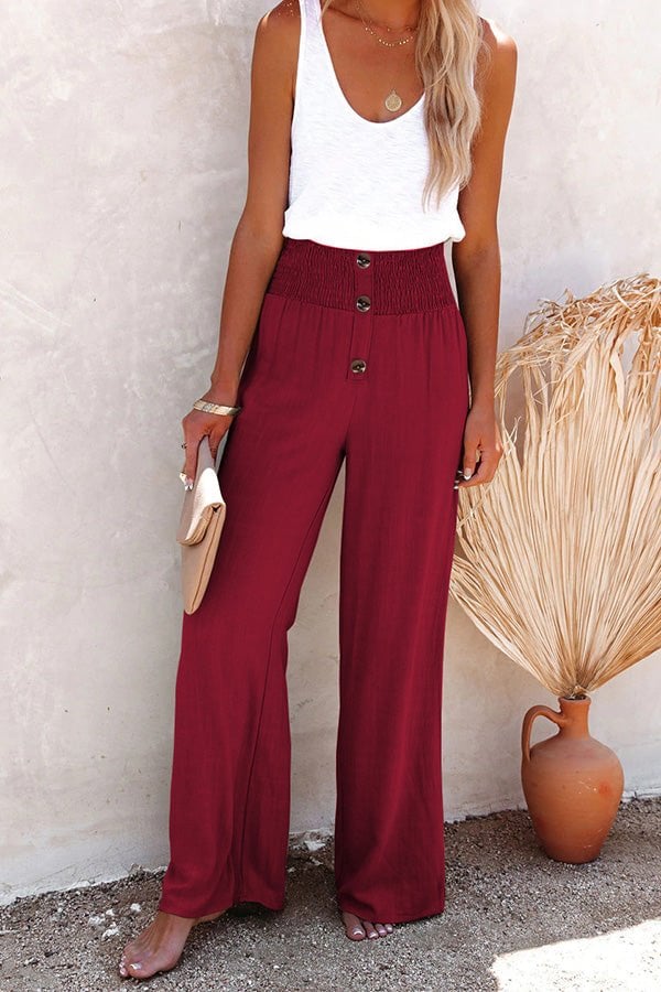 Brianna - Lässige Palazzo-Hose mit hoher Taille