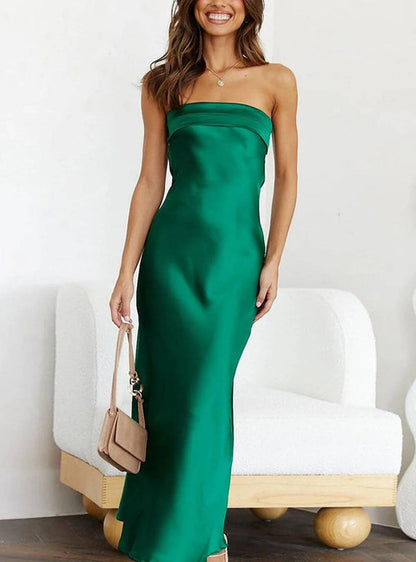 Merritt - Trägerloses Maxikleid