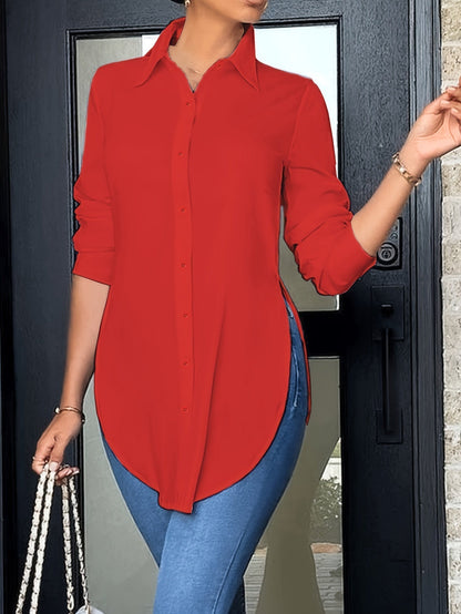 Wendaya Bluse | Hemd mit geteiltem Knopf