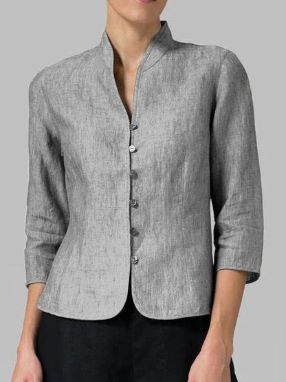 Carmencita Bluse | Hochkragen Damenbluse