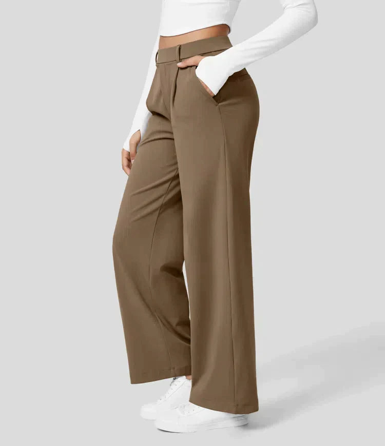 Dorothy - Stretch-Hose mit hoher Taille und geradem Bein für Frauen