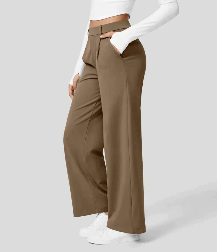 Grace - Stretch-Hose mit hoher Taille und geradem Schnitt für Frauen