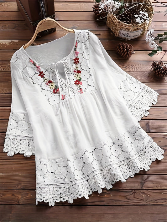 Tavo™ | Elegante Bluse aus raffinierter Spitze