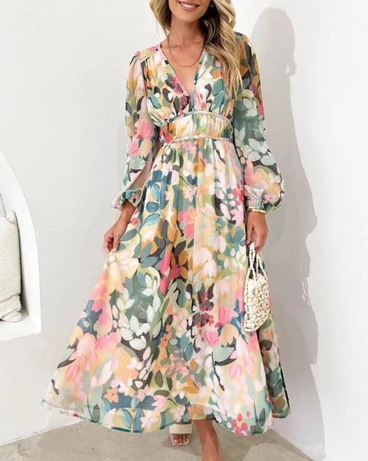 Maxikleid - Asymmetrisch - Trendiges Design, hoher Schnitt, locker sitzende Silhouette - Ideal für Sommerabende
