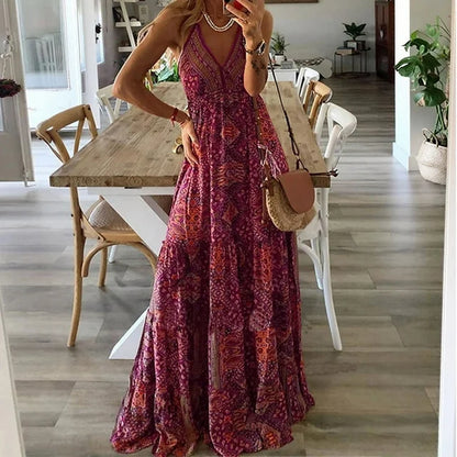 Harriet - Maxikleid mit Boho-Print