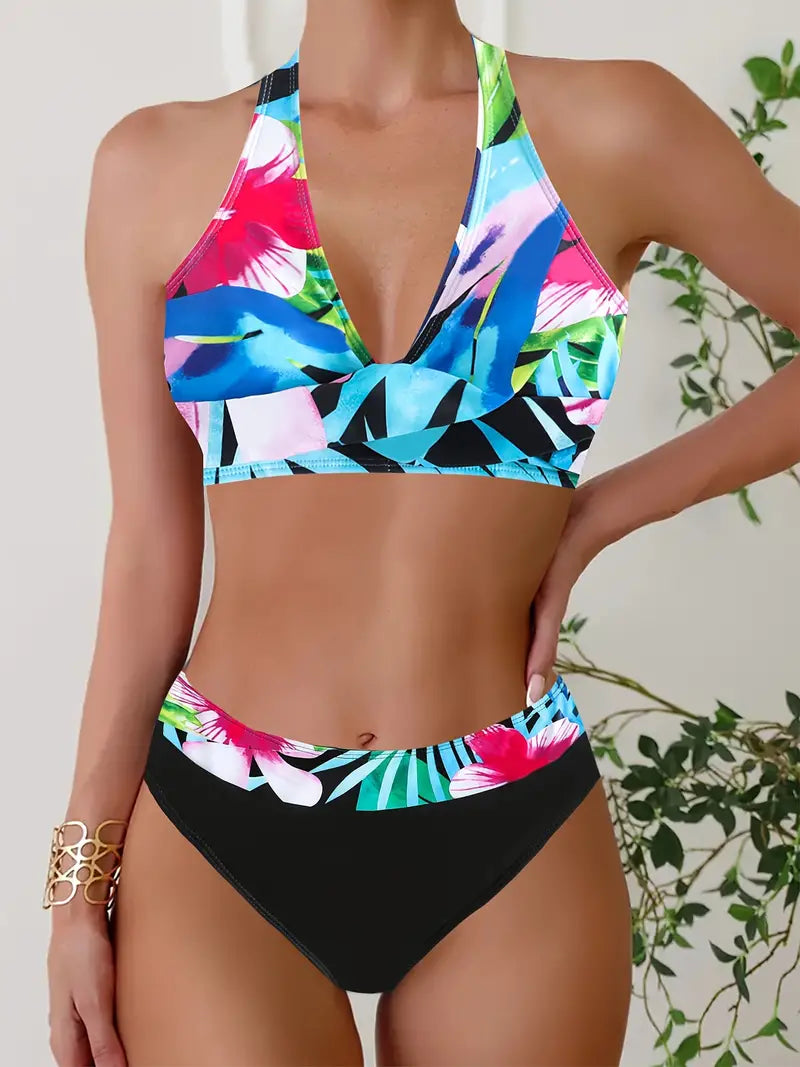 Stylish Halter Kreuz Bikini