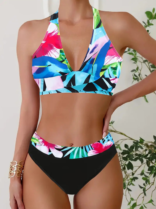 Stylish Halter Kreuz Bikini