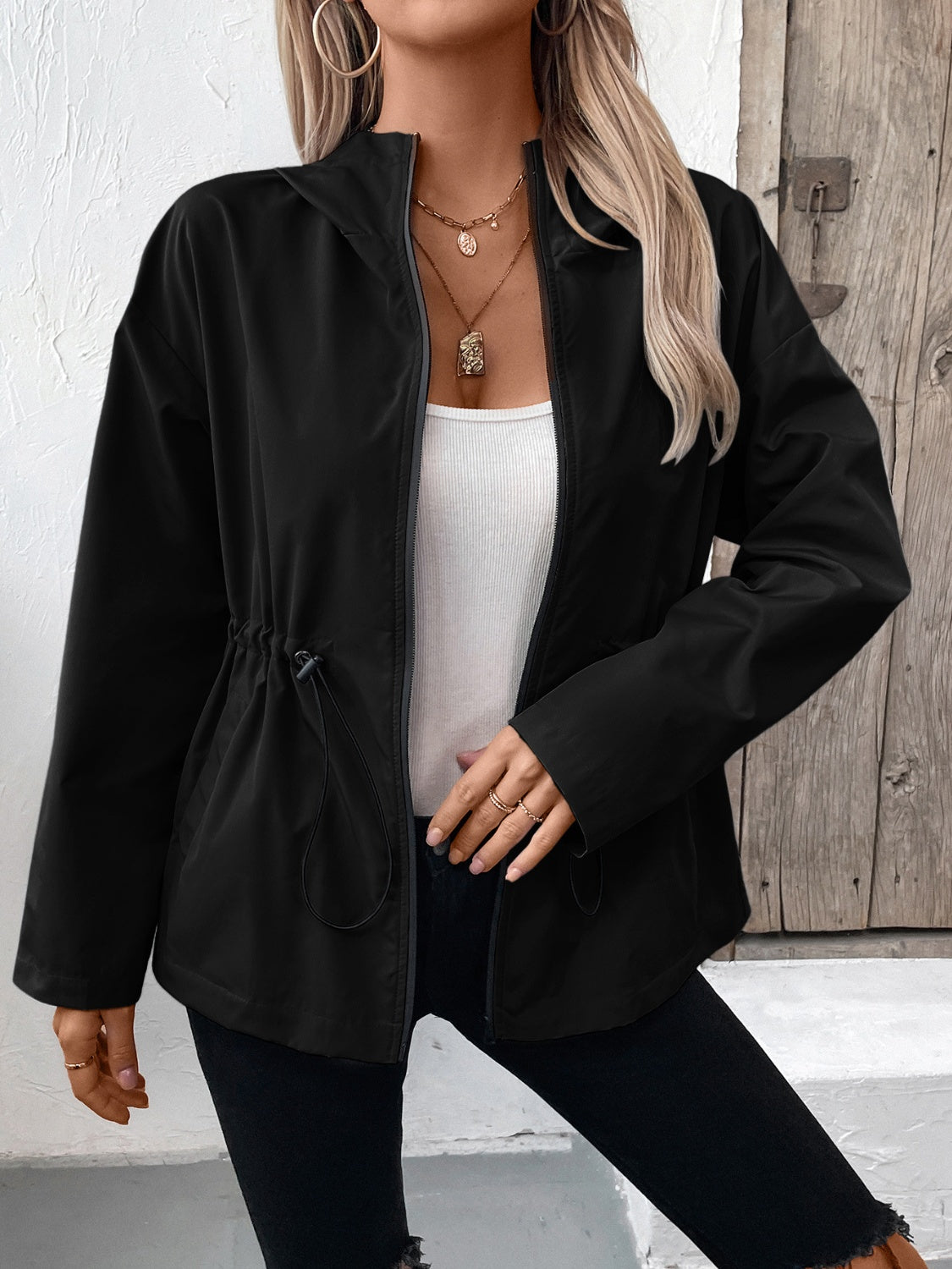 Harper - Kapuzenjacke mit Kordelzug und Reißverschluss für Frauen