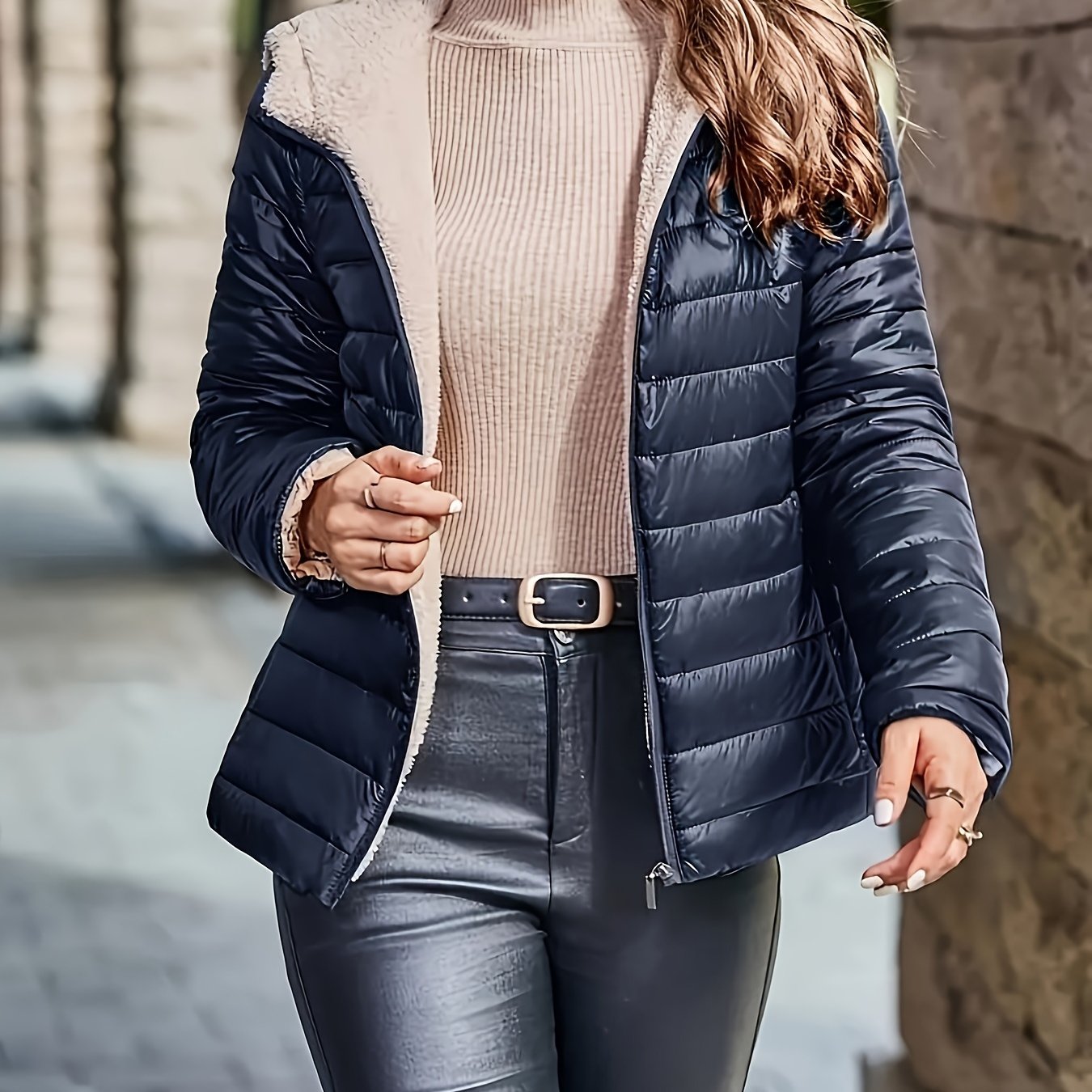 Nina | Warm gesteppte Kapuzenjacke