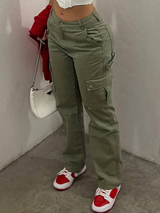 Adele - Cargohose mit hoher Taille