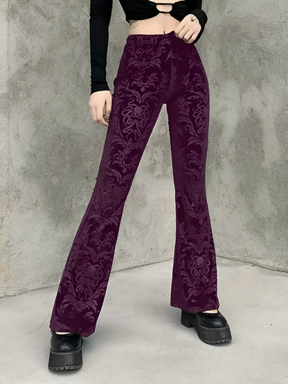 Bohdana | Elegante Gothic-Schlaghose mit Blumen