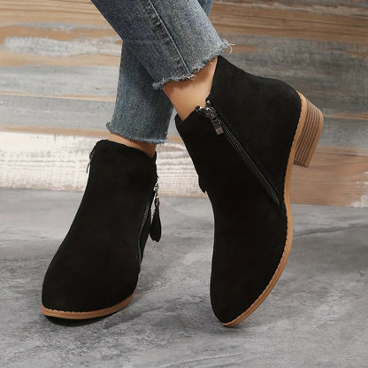 Riyettaa - Elegante Reißverschluss-Stiefel für Frauen