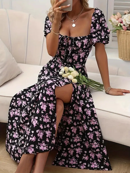 Adalie - Schickes Kleid mit Schlitz für Frühling und Sommer