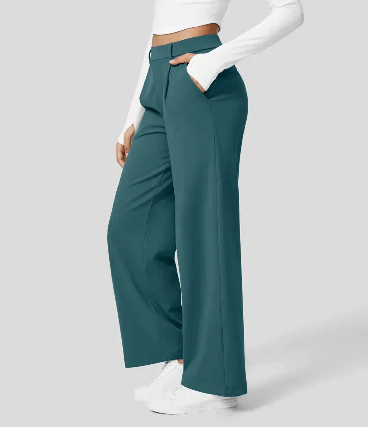 Dorothy - Stretch-Hose mit hoher Taille und geradem Bein für Frauen