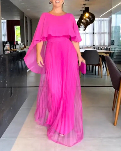 Beatrice - Elegantes Maxikleid mit Rundhalsausschnitt