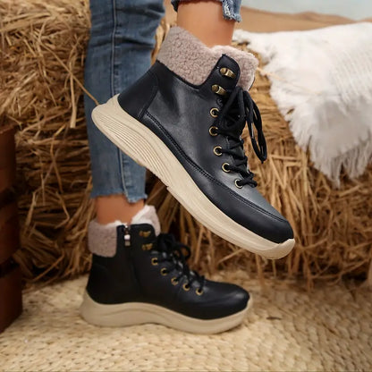 Lässige Winterstiefel für Frauen mit Fleece und Verdickung für Wärme und Komfort