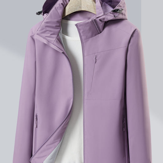 Evelien | Wind- und wasserdichte Outdoor-Jacke mit Polarfleece-Futter und Kapuze