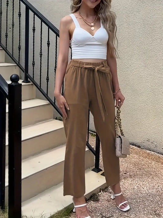 Thalia - Lässige Hose mit geknöpfter Taille für Frauen