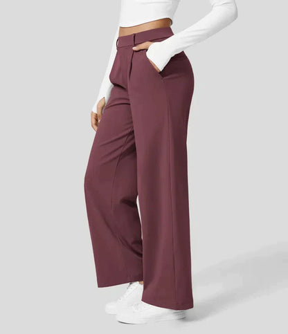 Dorothy - Stretch-Hose mit hoher Taille und geradem Bein für Frauen