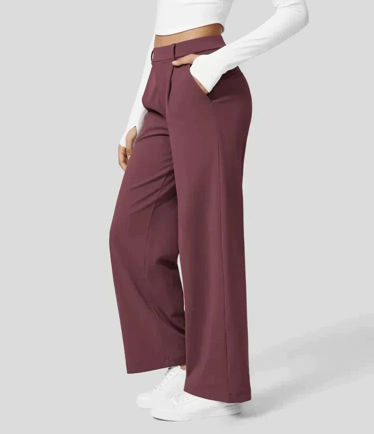 Grace - Stretch-Hose mit hoher Taille und geradem Schnitt für Frauen