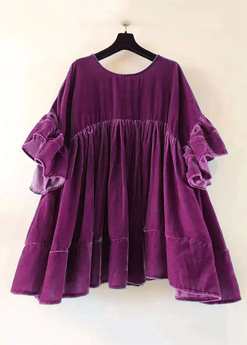 Saindra - Kurzes Kleid mit Schmetterlingsärmeln
