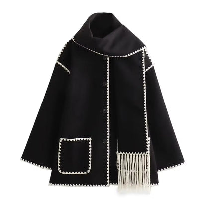 Vivian - lockere Jacke mit Schalknötchen