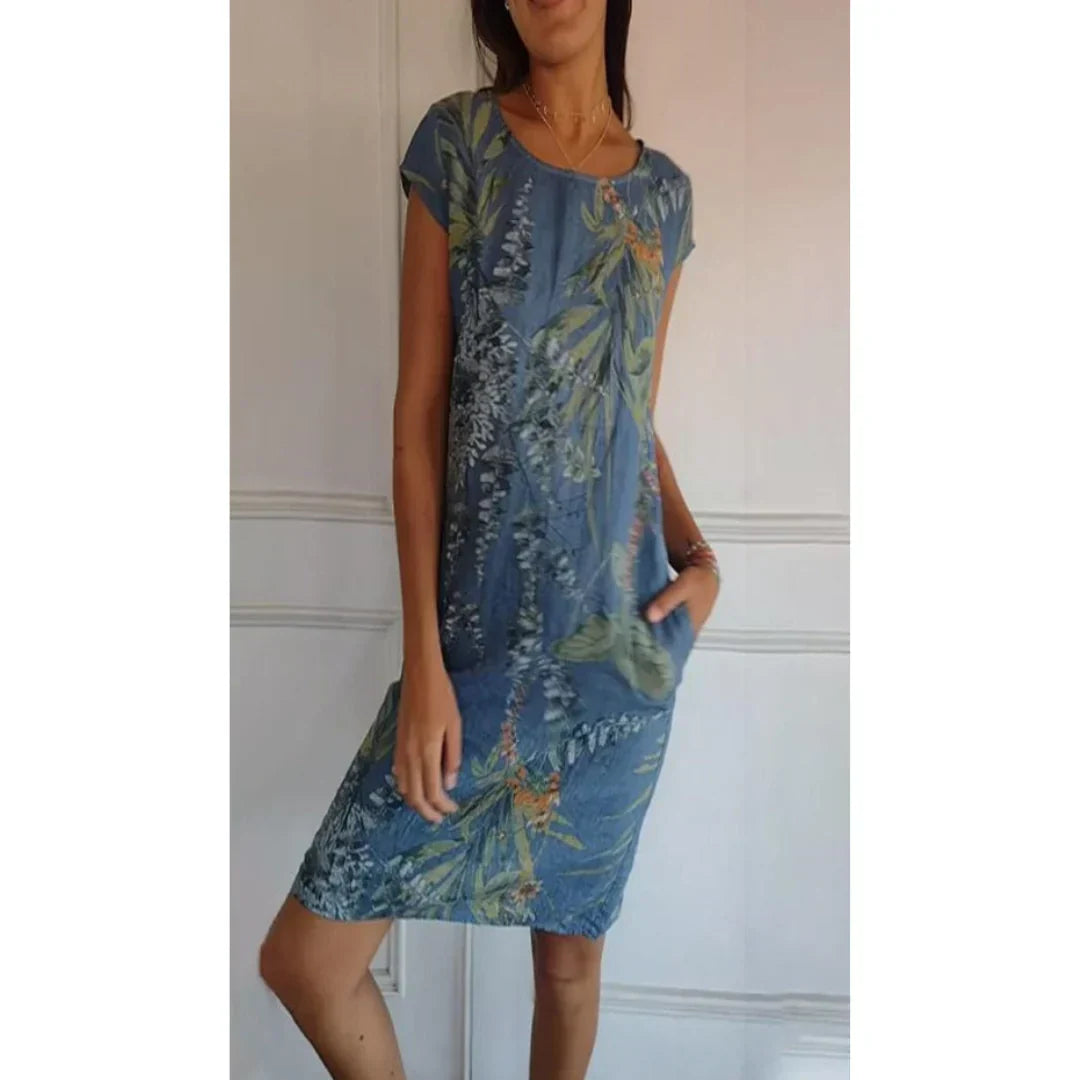 -Kleid mit rundem Ausschnitt