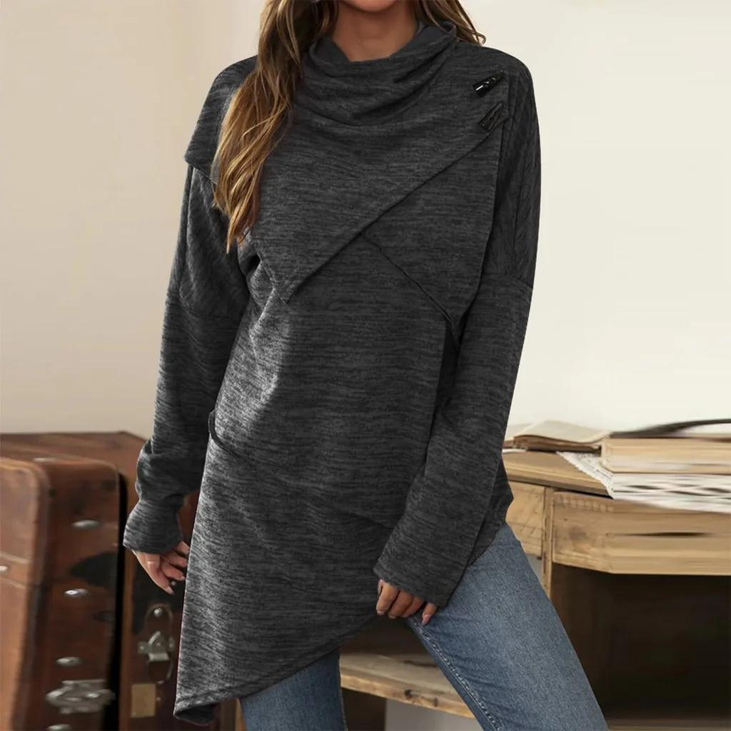 Yerika Top | Asymmetrisches Top mit langen Ärmeln