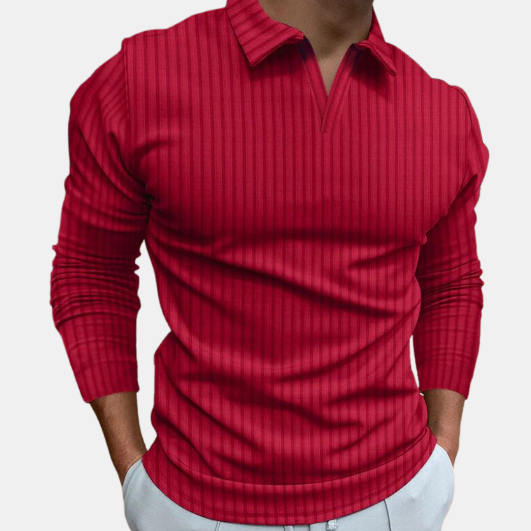 Carl | Langarm-Poloshirt für Männer